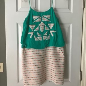 Color Block tight fit dress